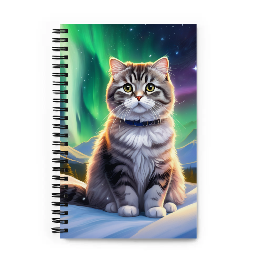 PugMug Custom Tabby Scottish Fold Cat Spiral Notebook