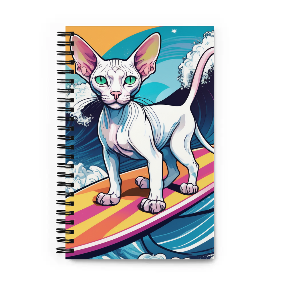 PugMug Custom White Sphynx Cat Spiral Notebook