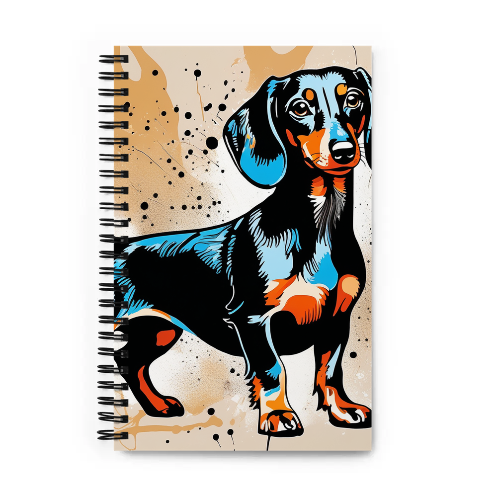 PugMug Custom Black Dachshund Spiral Notebook
