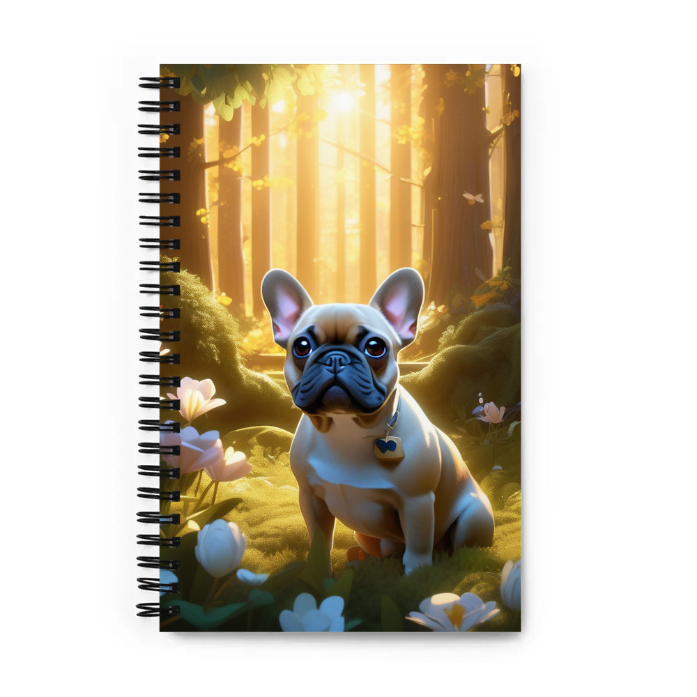 PugMug Custom Tan French Bulldog Spiral Notebook