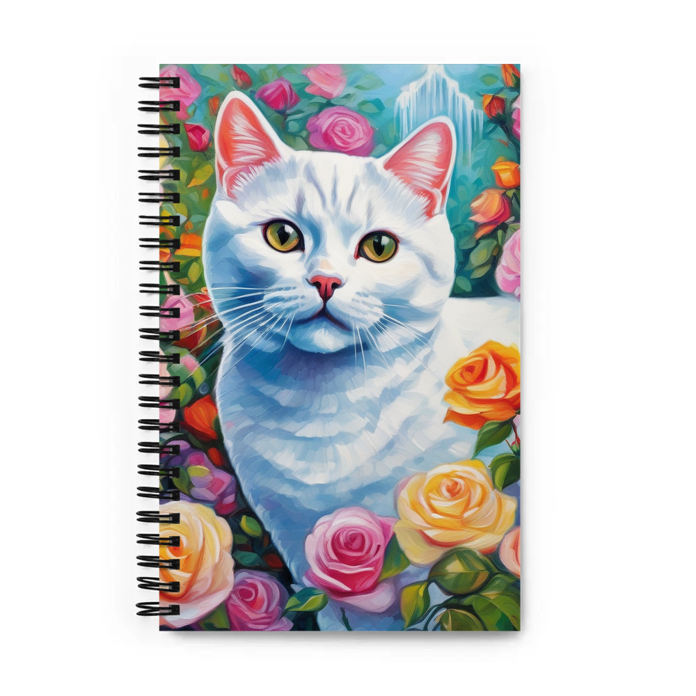 PugMug Custom White British Shorthair Cat Spiral Notebook