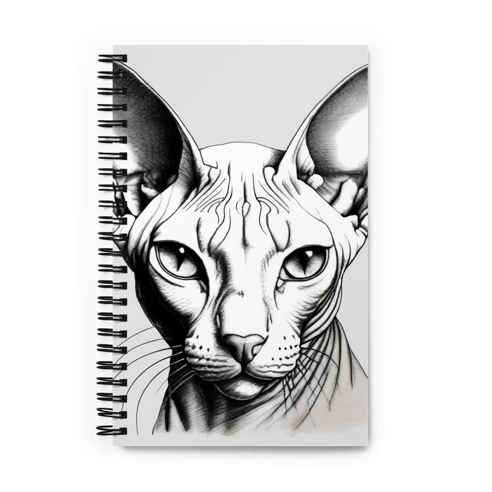 PugMug Custom White Sphynx Cat Spiral Notebook