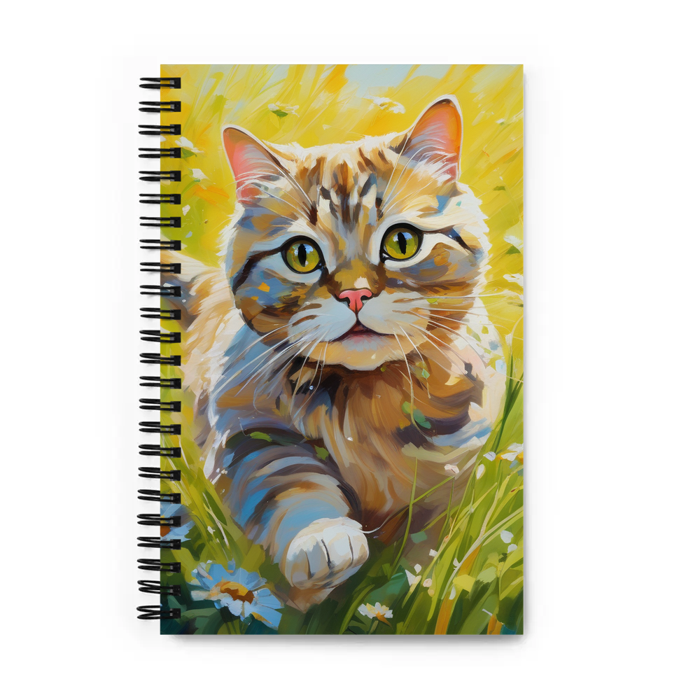 PugMug Custom Tabby Scottish Fold Cat Spiral Notebook