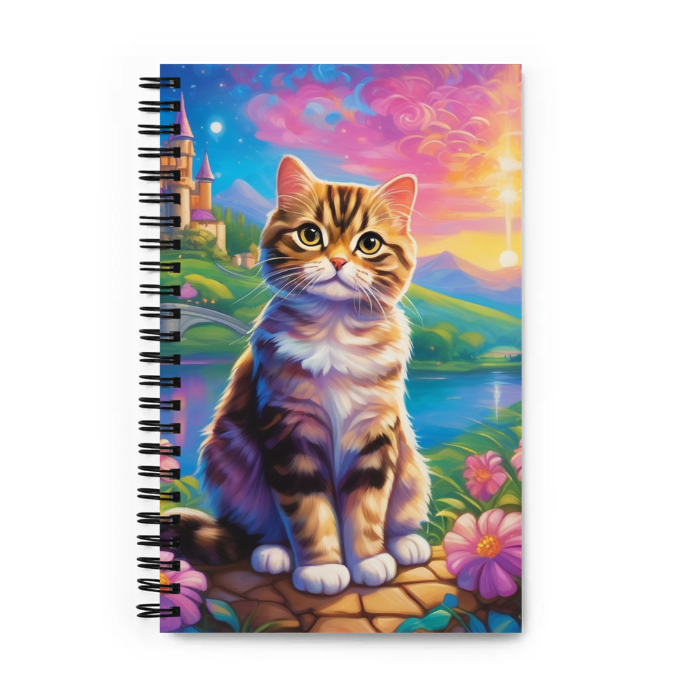 PugMug Custom Tabby Scottish Fold Cat Spiral Notebook