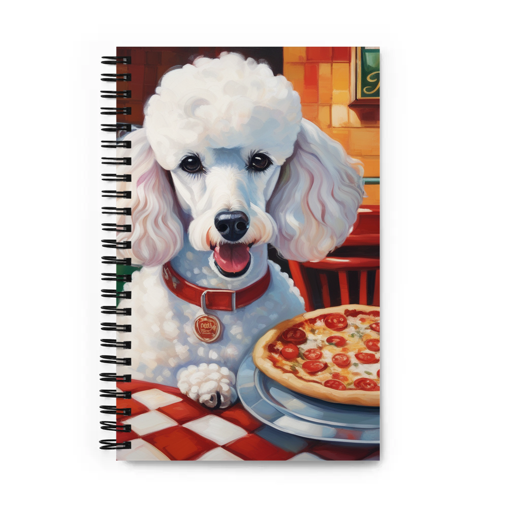 PugMug Custom White Poodle Spiral Notebook