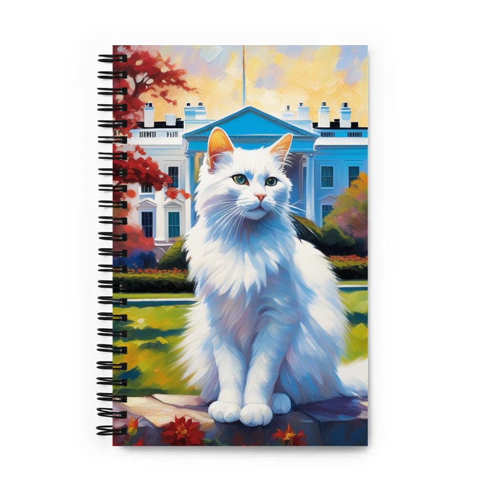 PugMug Custom White Companion Cat Spiral Notebook