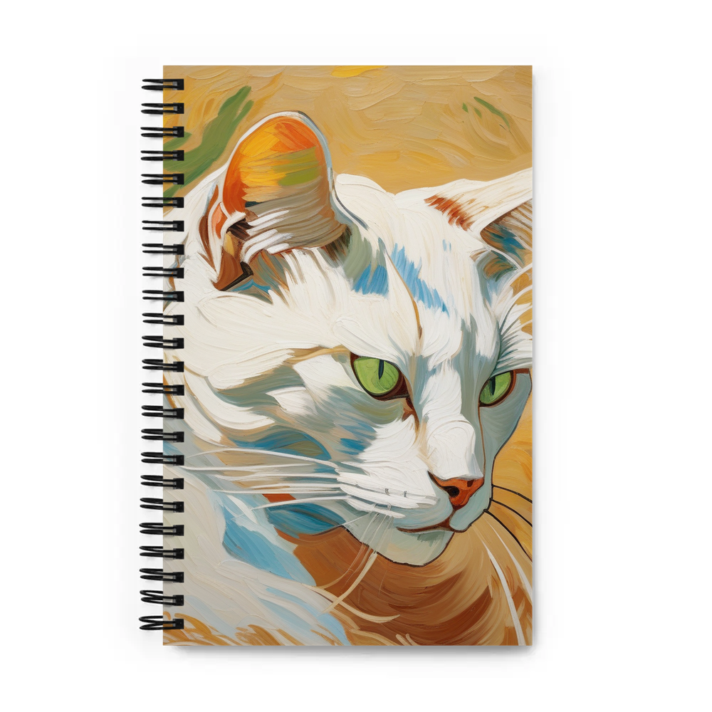 PugMug Custom White Companion Cat Spiral Notebook