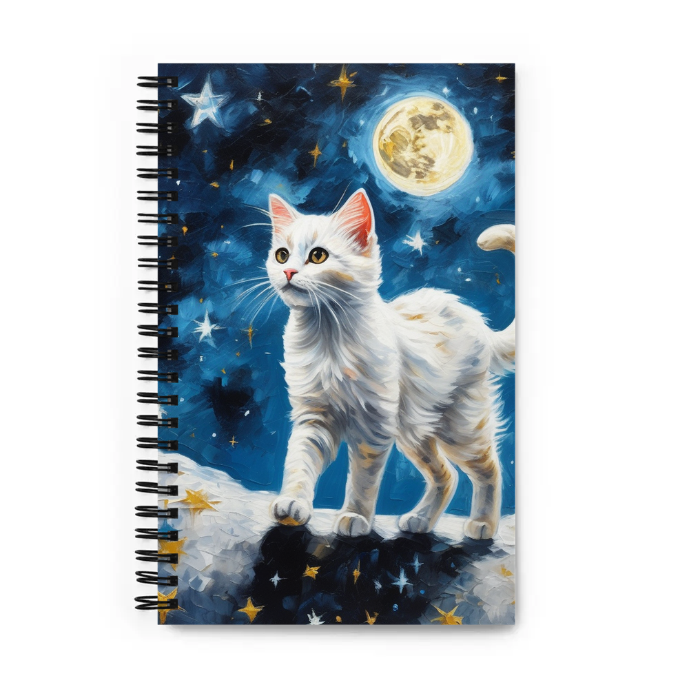 PugMug Custom White Companion Cat Spiral Notebook