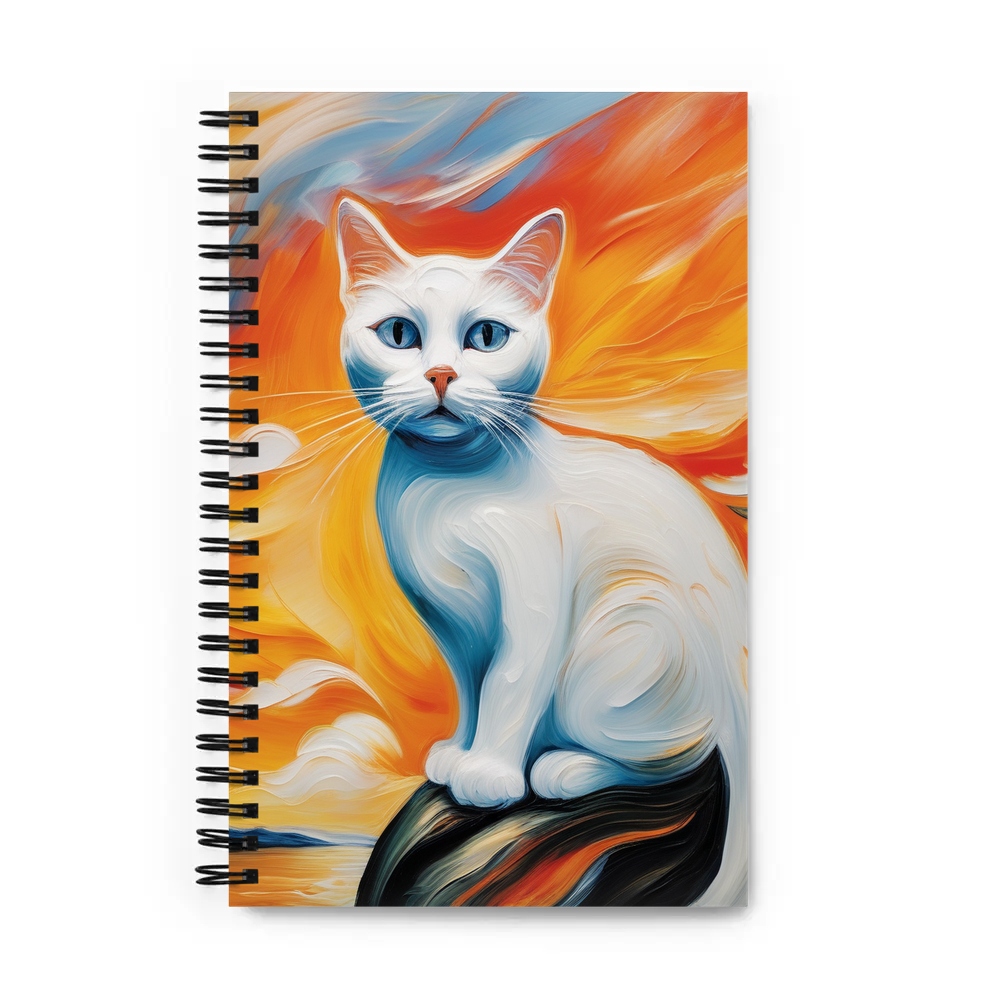 PugMug Custom White Companion Cat Spiral Notebook