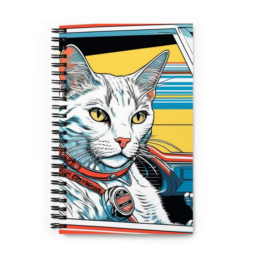 PugMug Custom White Companion Cat Spiral Notebook