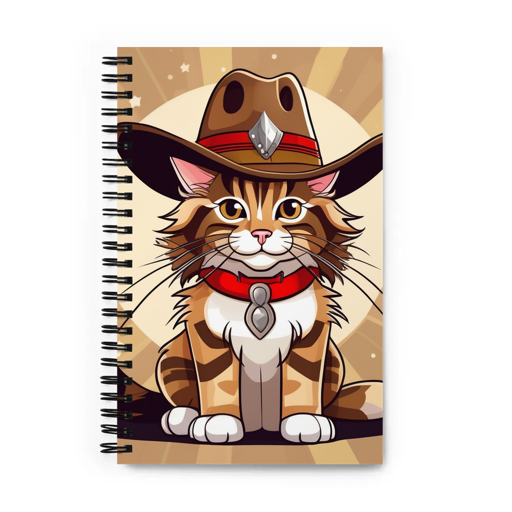 PugMug Custom Tabby Maine Coon Cat Spiral Notebook