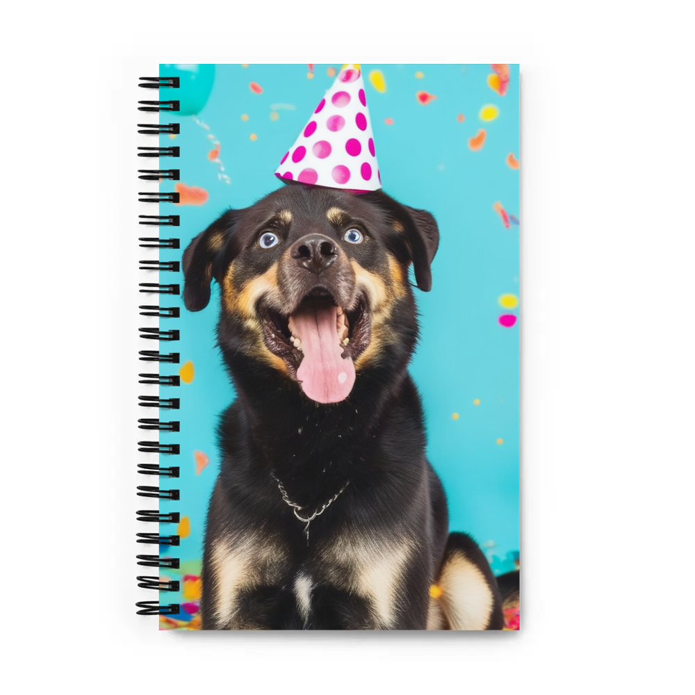 PugMug Custom Blue Spiral Notebook