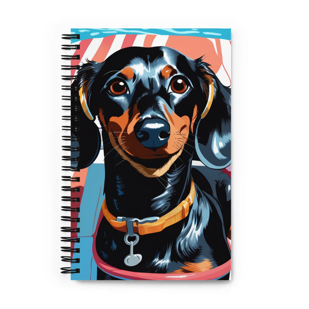 PugMug Custom Black Dachshund Spiral Notebook