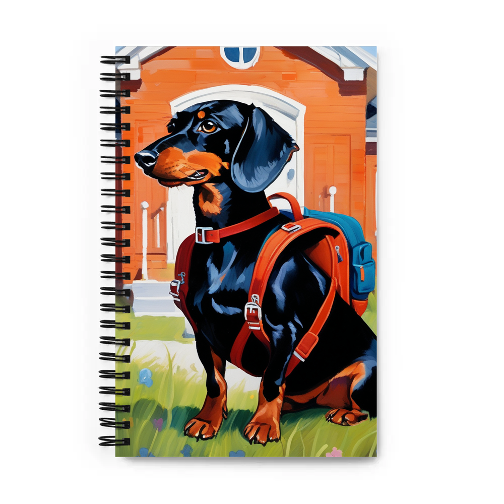 PugMug Custom Black Dachshund Spiral Notebook