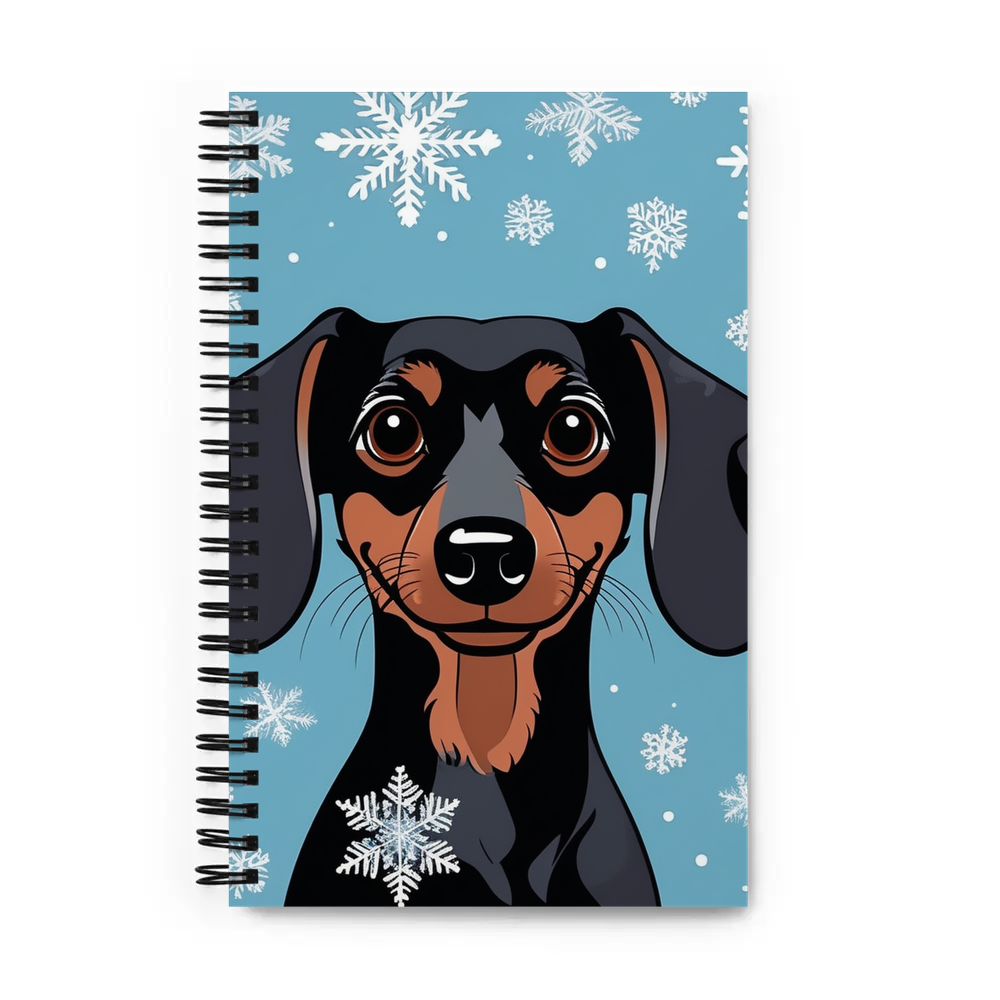 PugMug Custom Black Dachshund Spiral Notebook