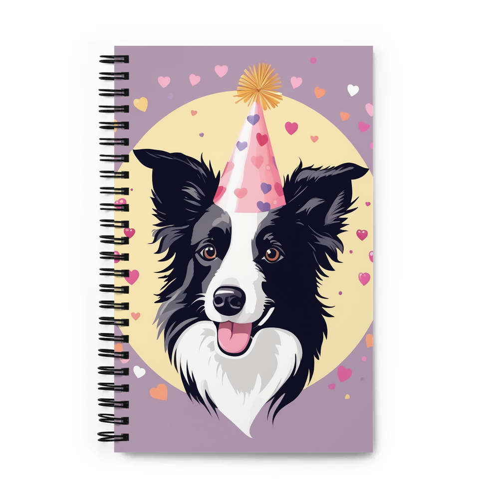 PugMug Custom Border Collie Spiral Notebook