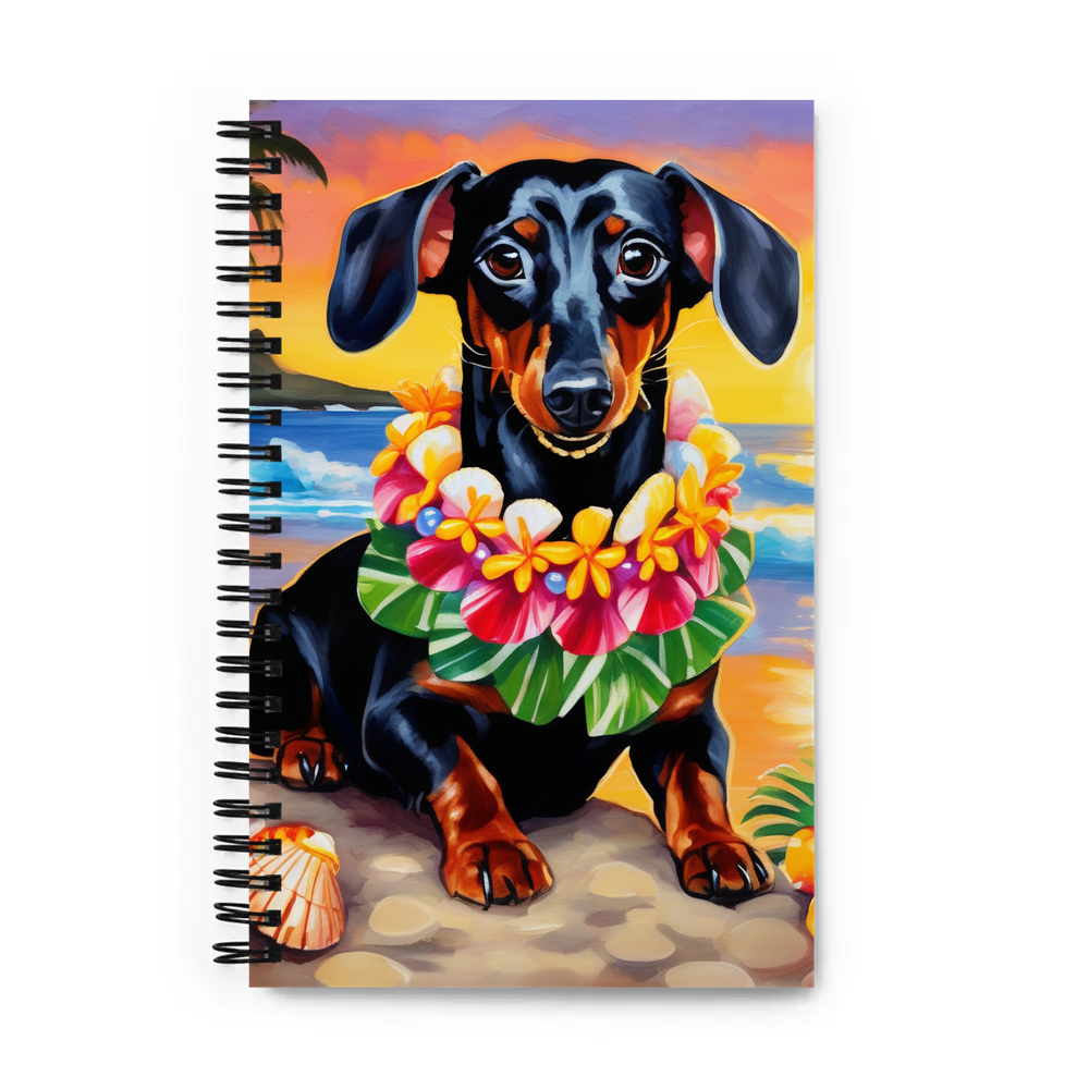 PugMug Custom Black Dachshund Spiral Notebook