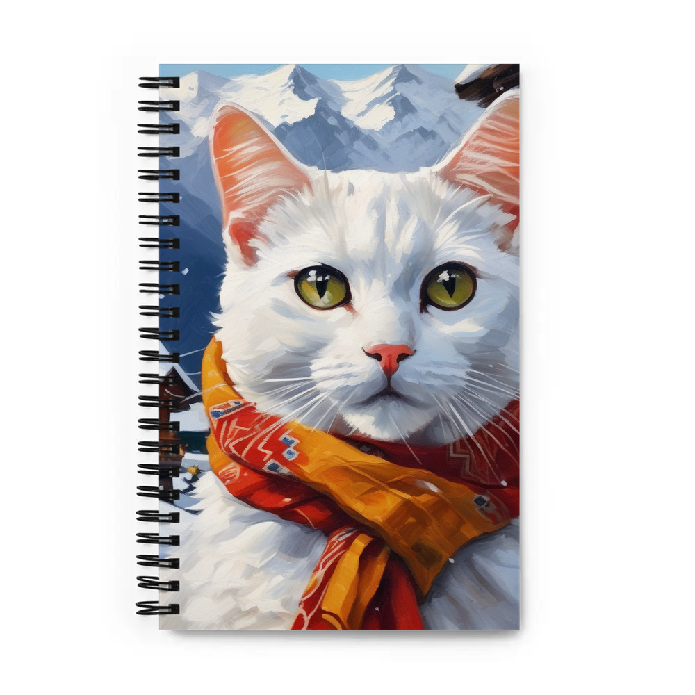 PugMug Custom White Companion Cat Spiral Notebook