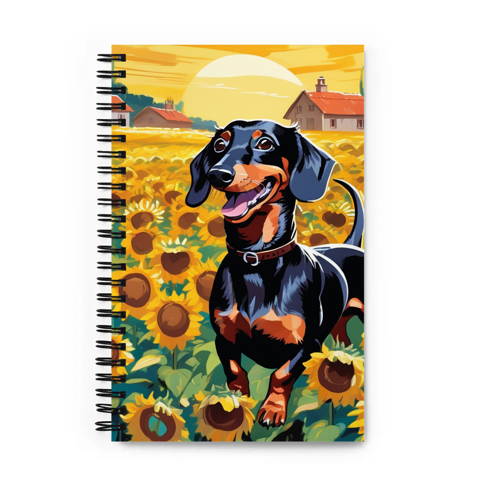 PugMug Custom Black Dachshund Spiral Notebook