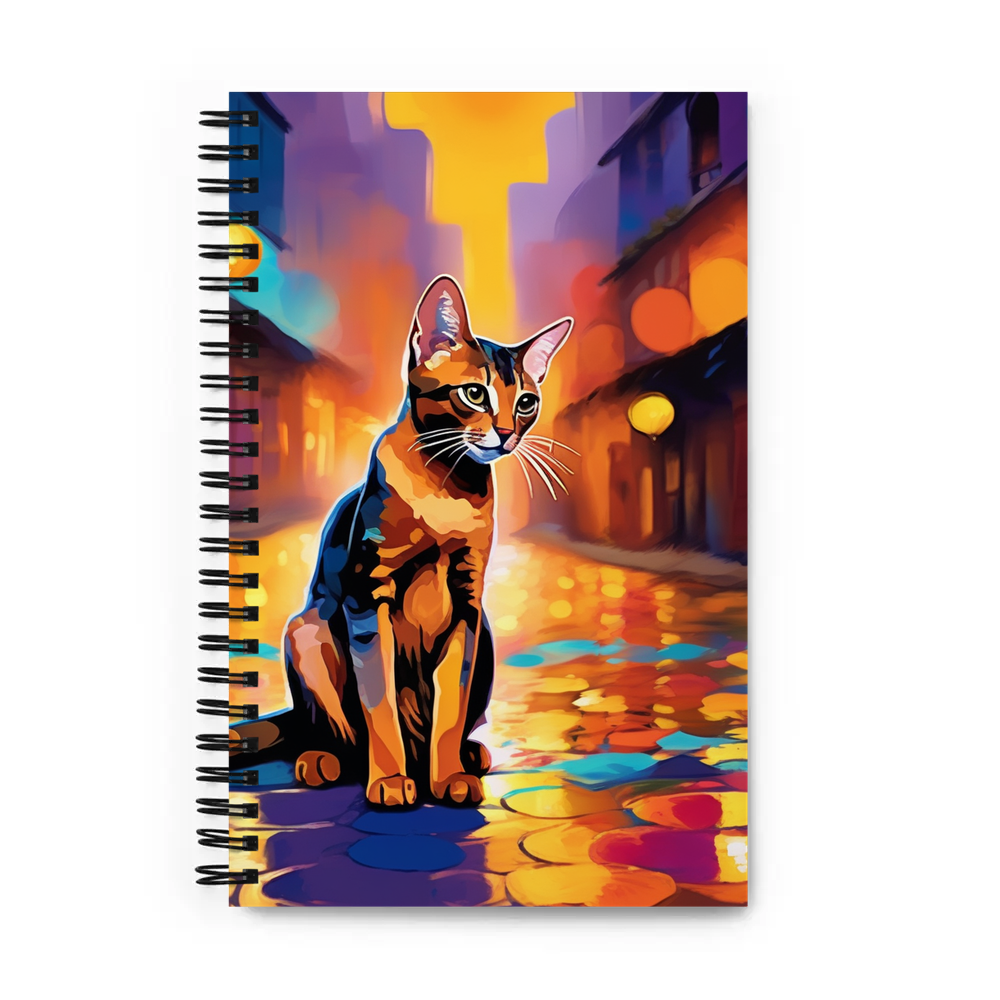 PugMug Custom Tabby Abyssinian Cat Spiral Notebook