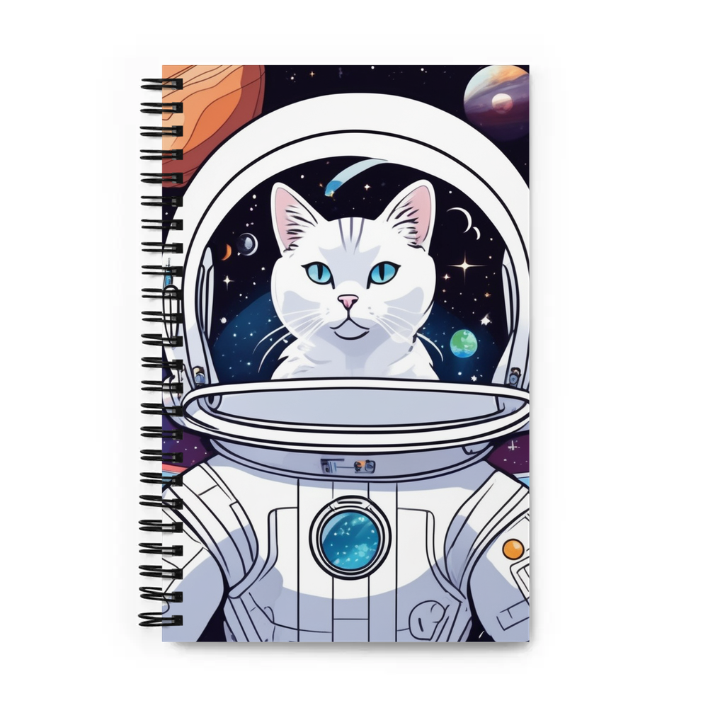 PugMug Custom White Companion Cat Spiral Notebook
