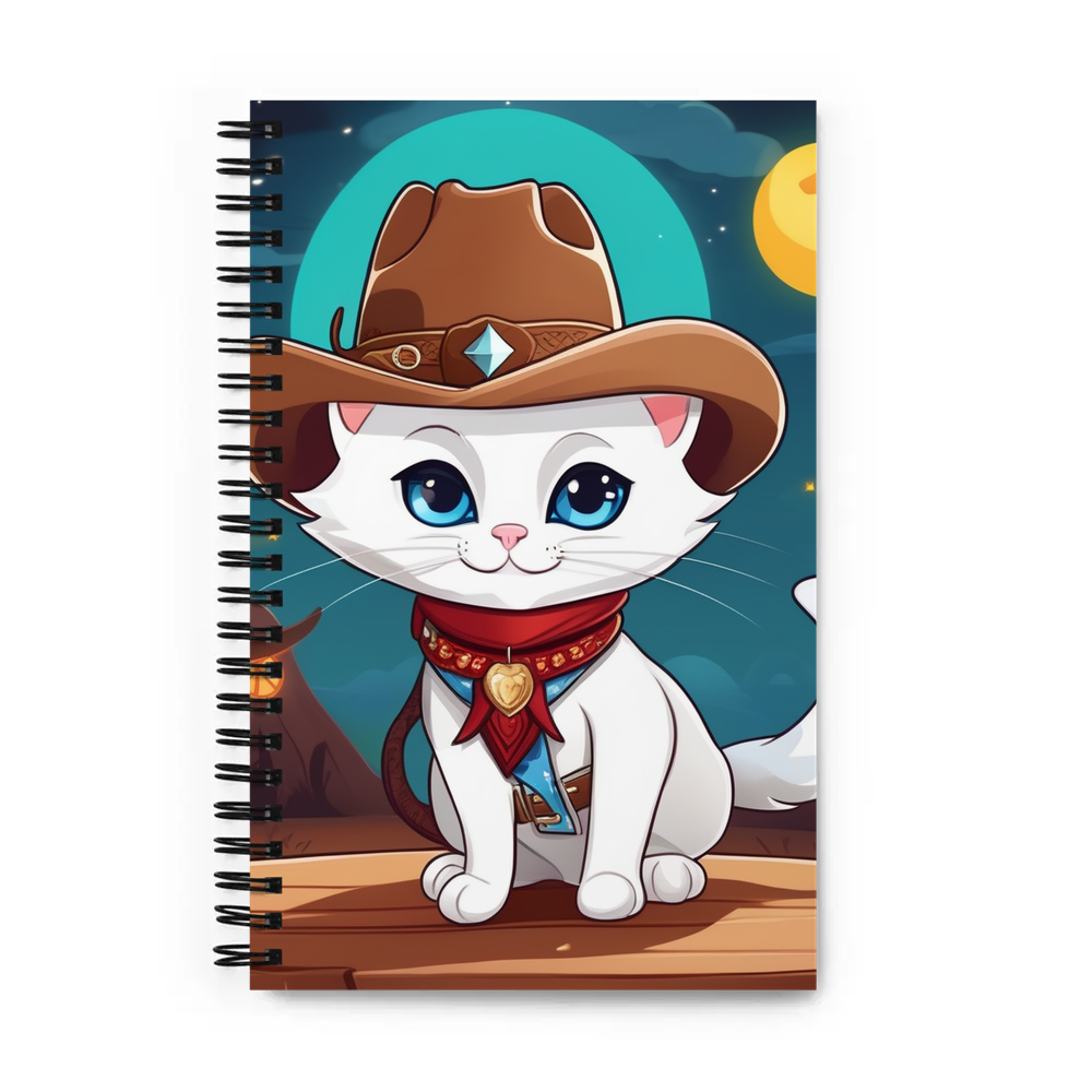 PugMug Custom White Companion Cat Spiral Notebook