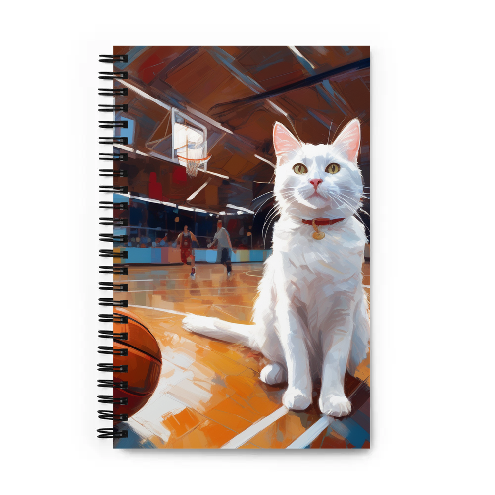 PugMug Custom White Companion Cat Spiral Notebook