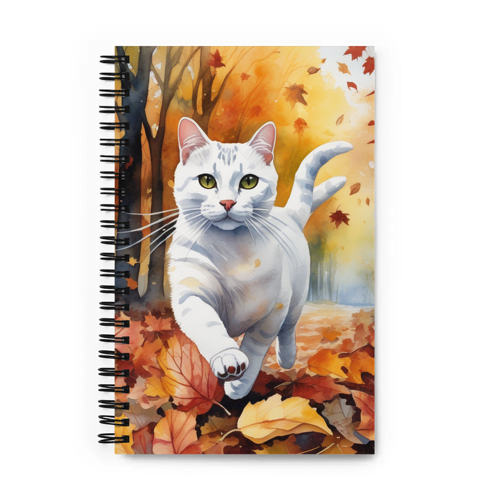 PugMug Custom White American Shorthair Cat Spiral Notebook