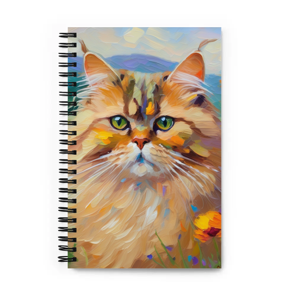 PugMug Custom Tabby Persian Cat Spiral Notebook