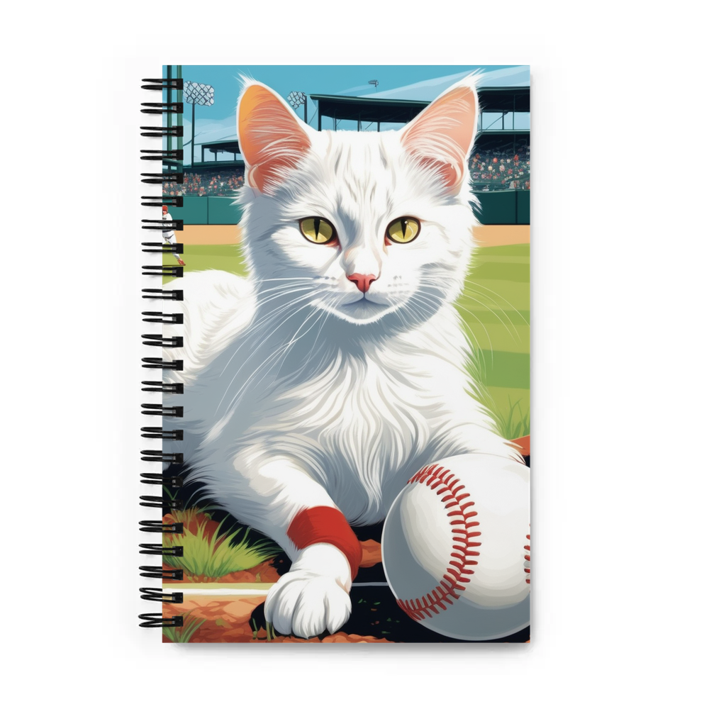 PugMug Custom White Companion Cat Spiral Notebook