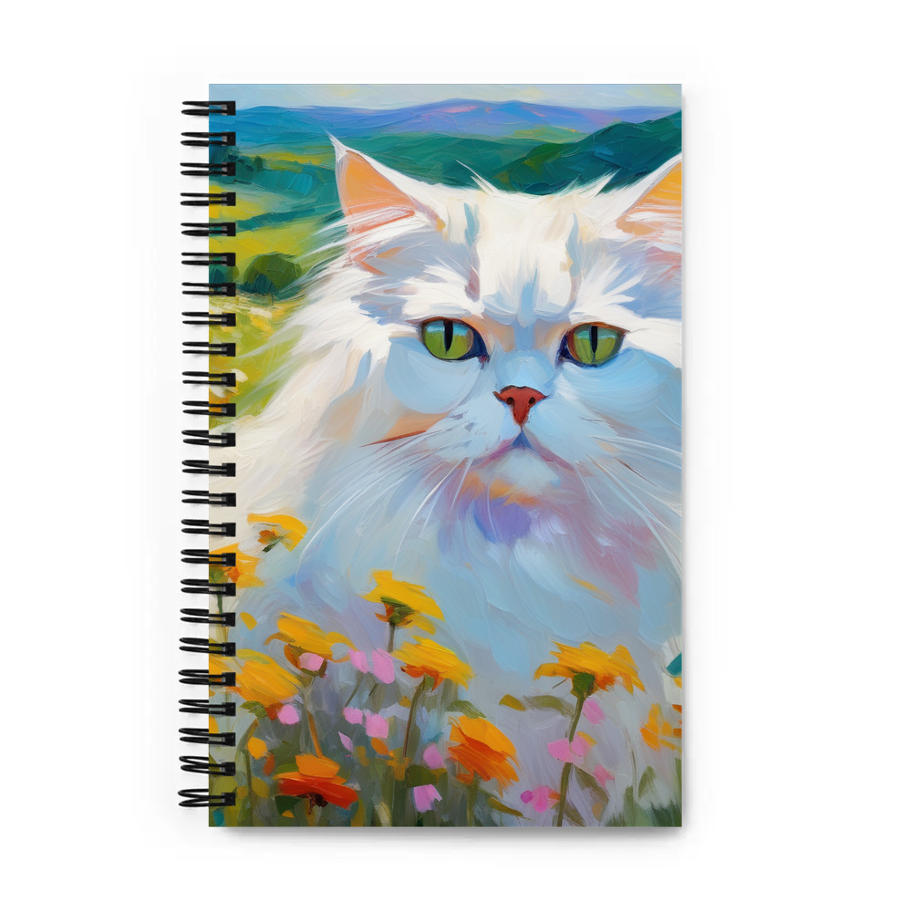 PugMug Custom White Persian Cat Spiral Notebook