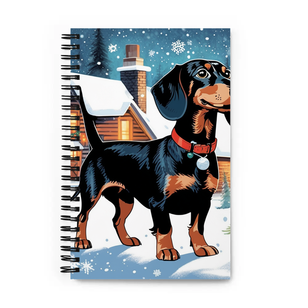 PugMug Custom Black Dachshund Spiral Notebook