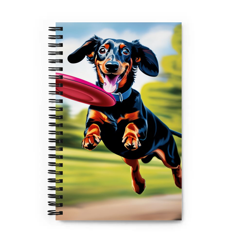 PugMug Custom Black Dachshund Spiral Notebook