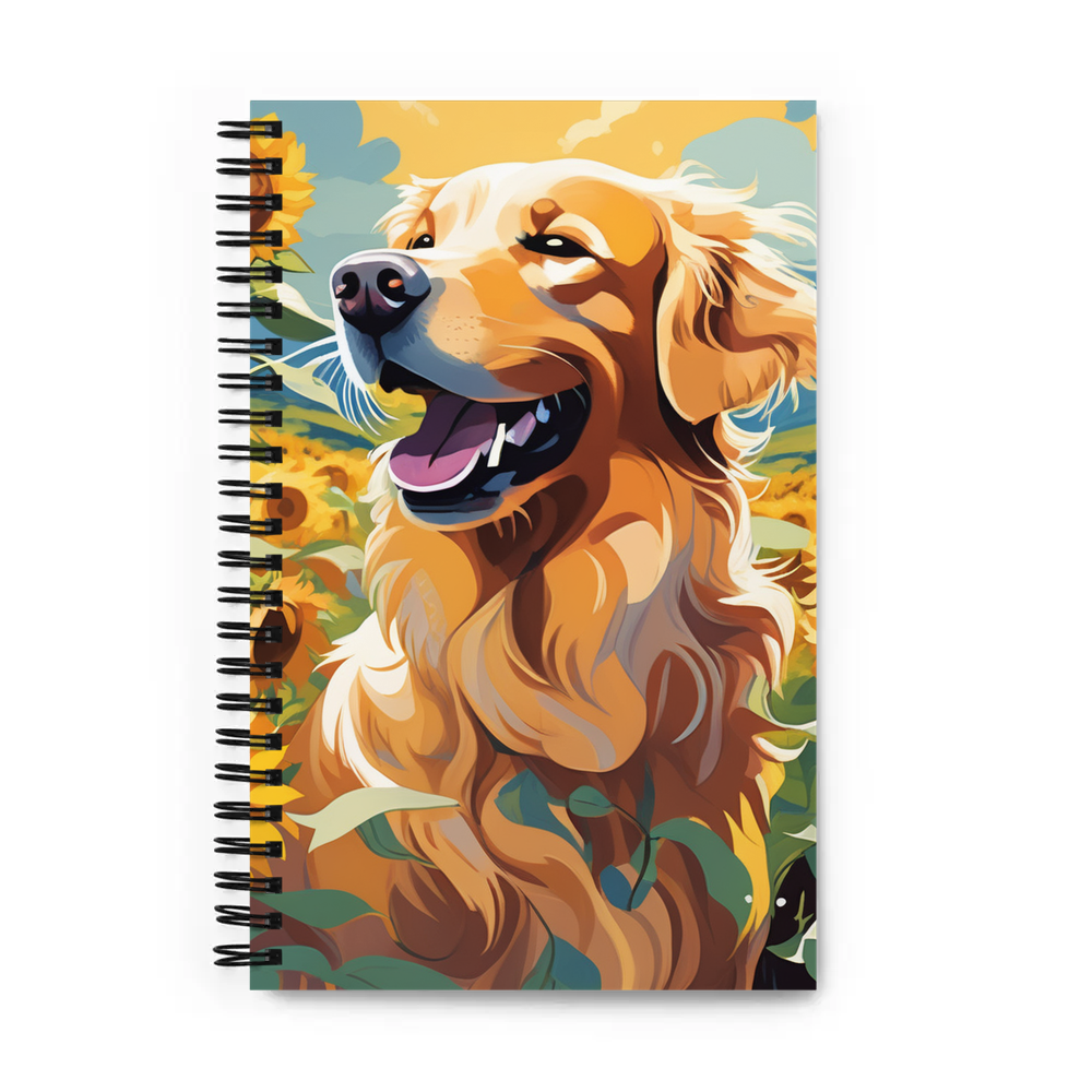 PugMug Custom Golden Retriever Spiral Notebook