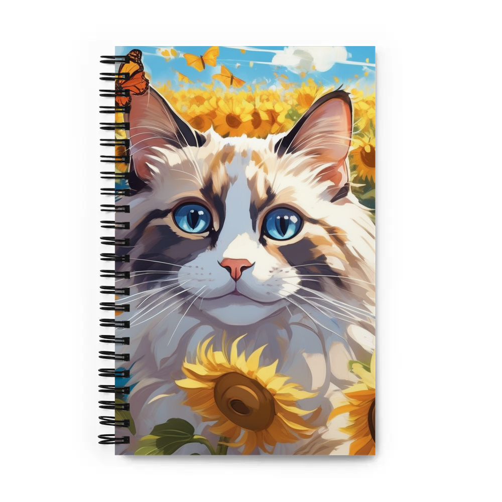 PugMug Custom Tabby Ragdoll Cat Spiral Notebook