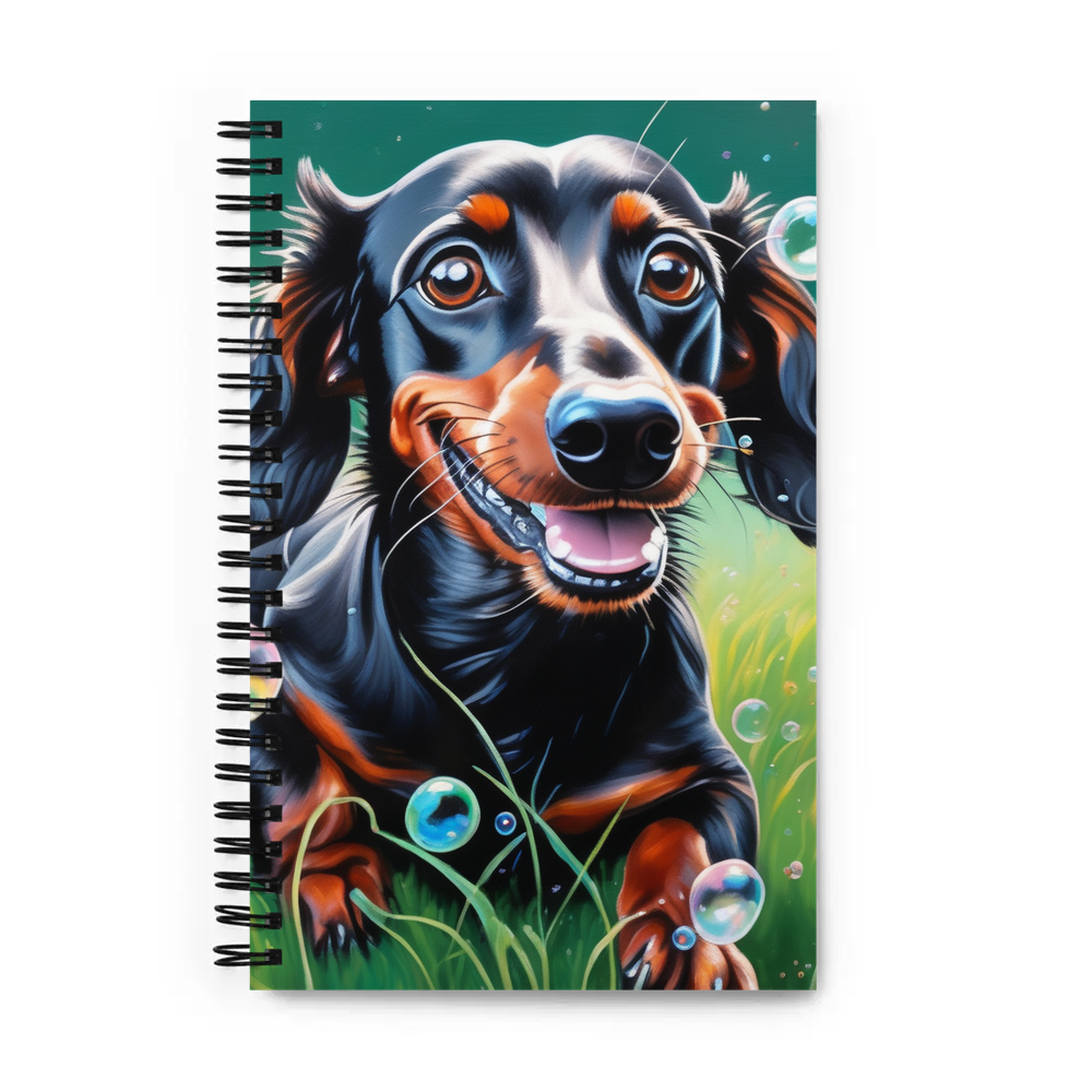 PugMug Custom Black Dachshund Spiral Notebook