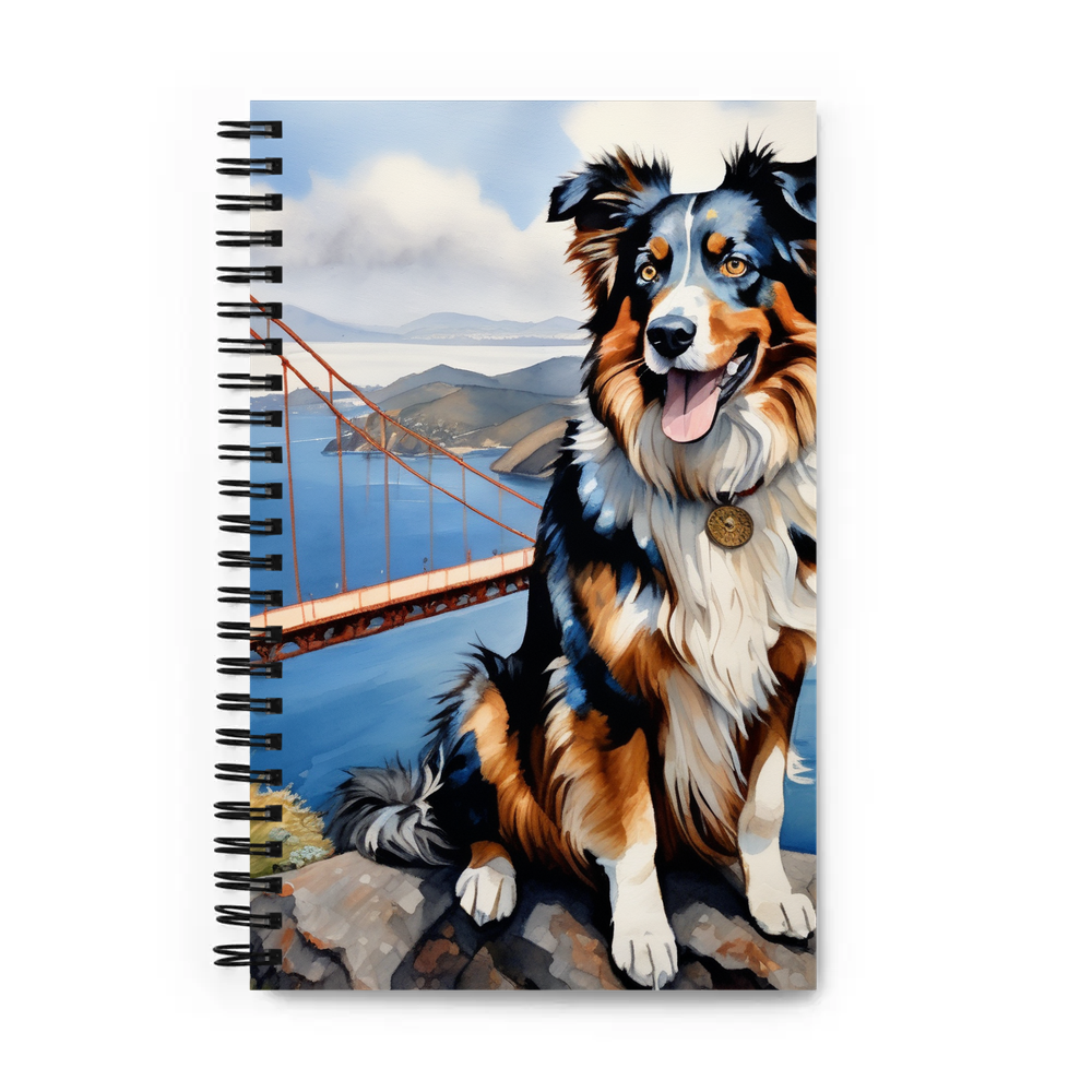 PugMug Custom Australian Shepherd Dog Spiral Notebook