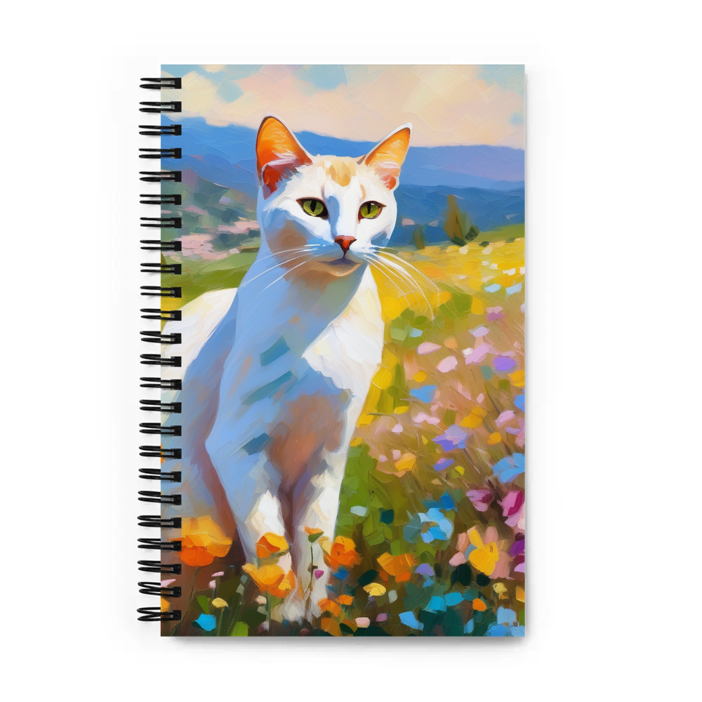 PugMug Custom White Abyssinian Cat Spiral Notebook