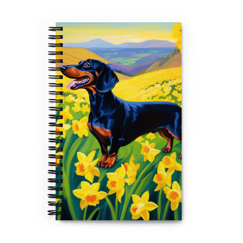 PugMug Custom Black Dachshund Spiral Notebook