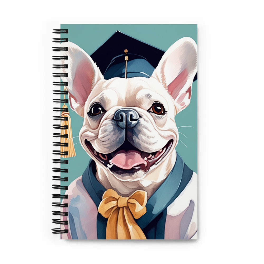 PugMug Custom White French Bulldog Spiral Notebook