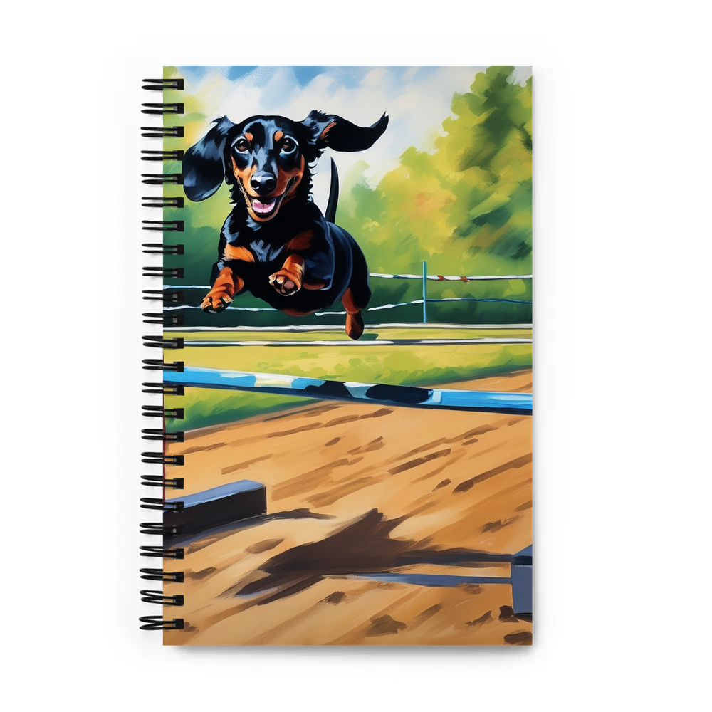 PugMug Custom Black Dachshund Spiral Notebook