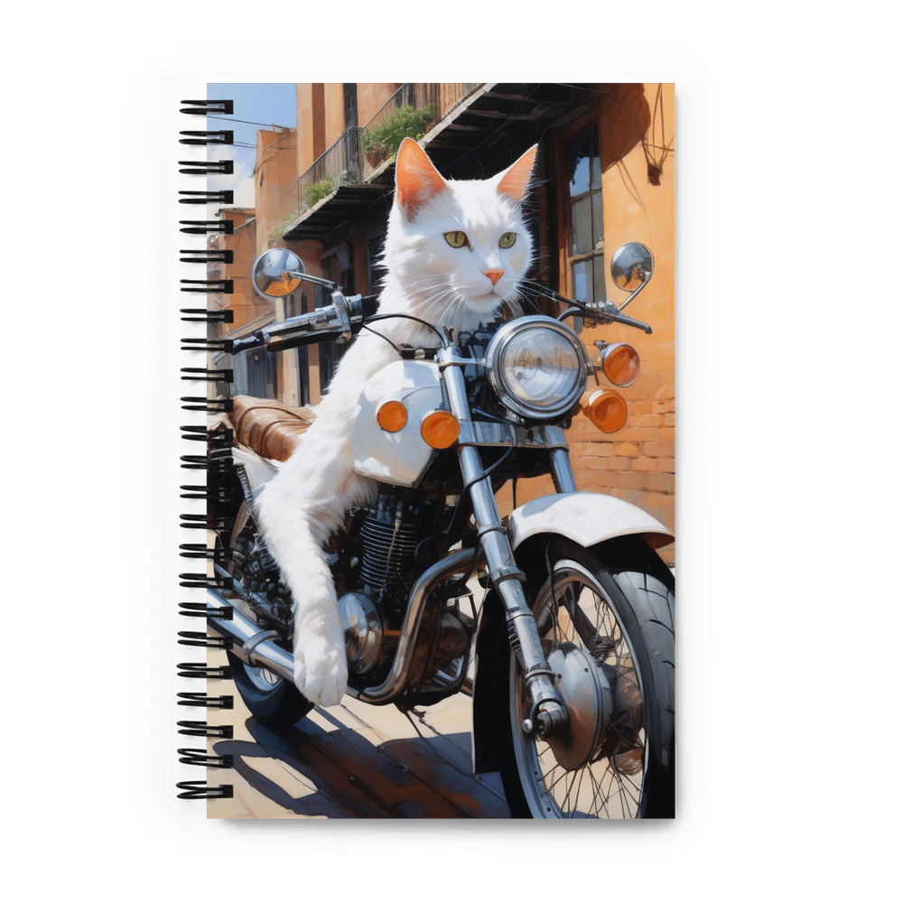 PugMug Custom White Companion Cat Spiral Notebook