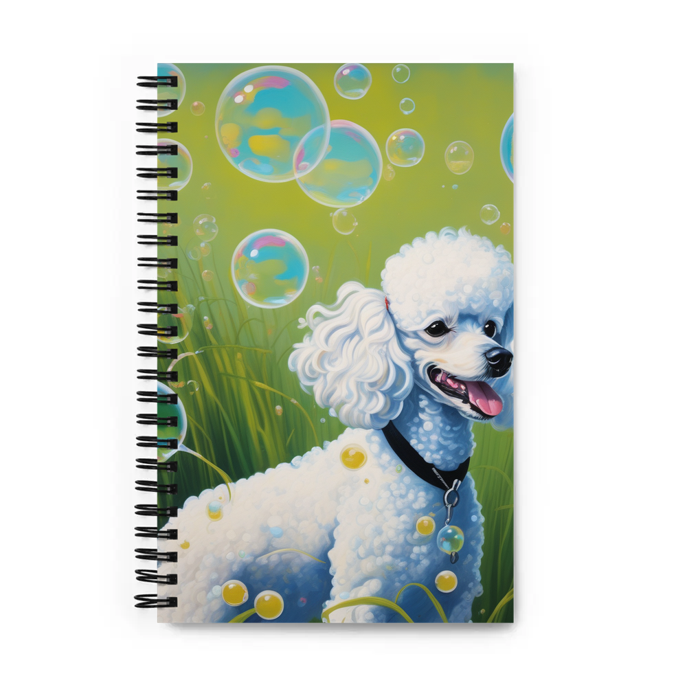 PugMug Custom White Poodle Spiral Notebook