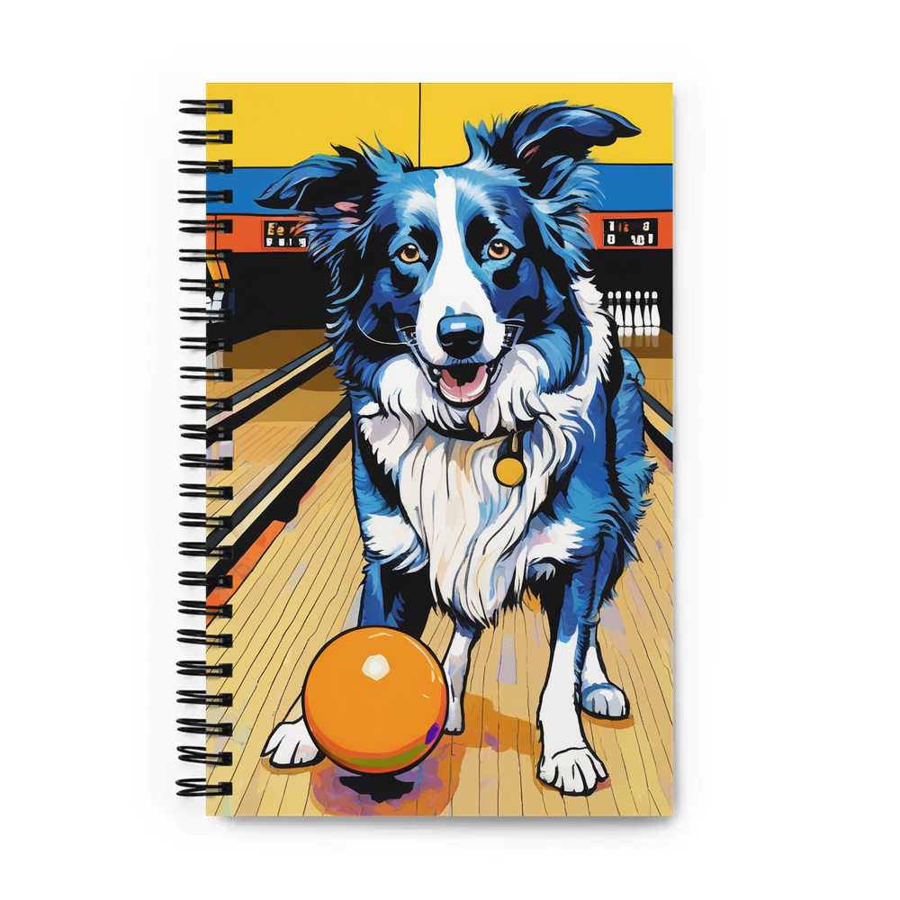PugMug Custom Blue Merle Border Collie Spiral Notebook