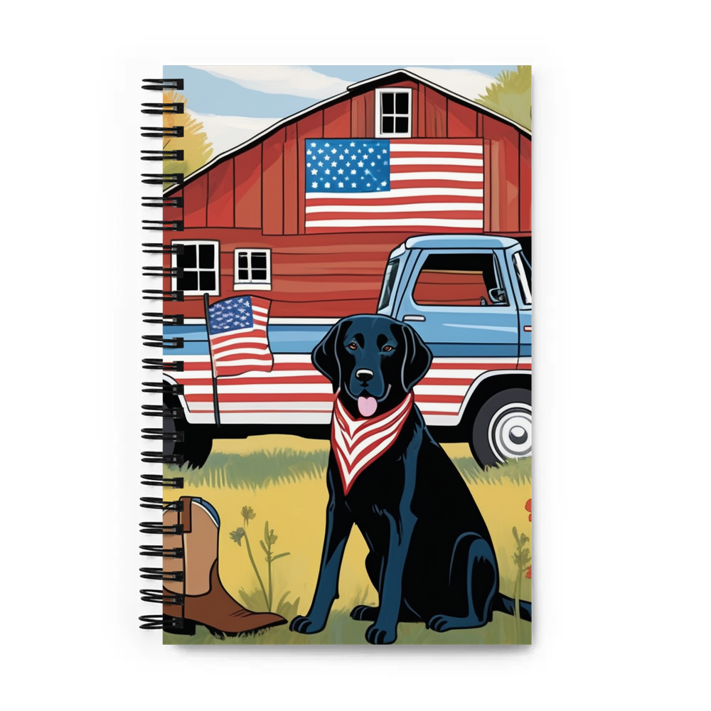 PugMug Custom Black Labrador Retriever Spiral Notebook