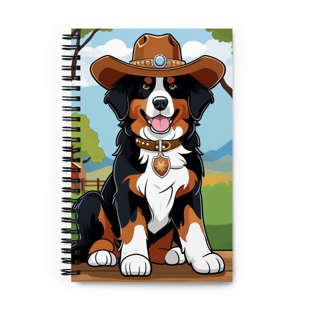PugMug Custom Bernese Mountain Dog Spiral Notebook