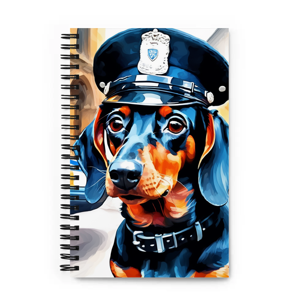 PugMug Custom Black Dachshund Spiral Notebook