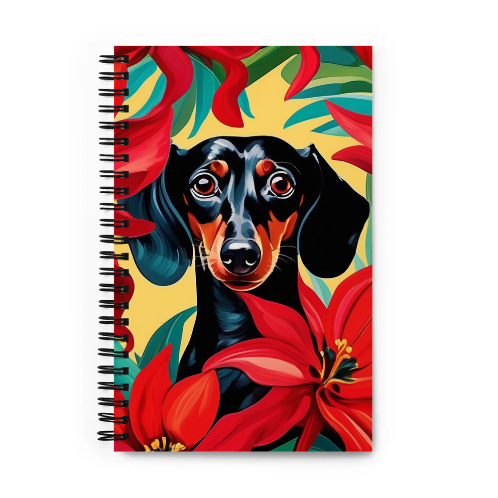PugMug Custom Black Dachshund Spiral Notebook