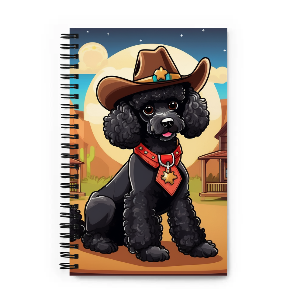 PugMug Custom Black Poodle Spiral Notebook
