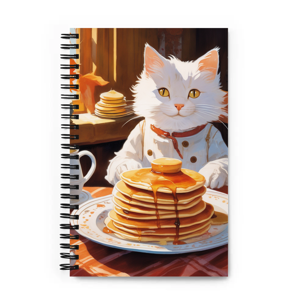 PugMug Custom White Companion Cat Spiral Notebook